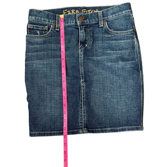 Ezra Fitch Vintage Y2K Denim Mini‎ Skirt Size 2 - Picture 2 of 5
